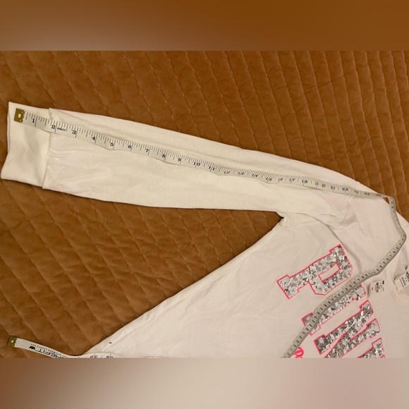 Women’s Victoria’s Secret PINK oversized crew neck long sleeve t-shirt size M - Picture 6 of 7